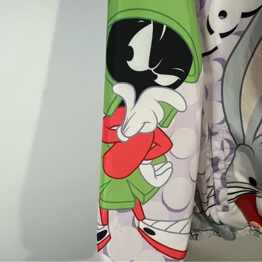 Members Only x Looney Tunes Graphic Color Block Hooded Windbreaker Jacket Large - Picture 8 of 12